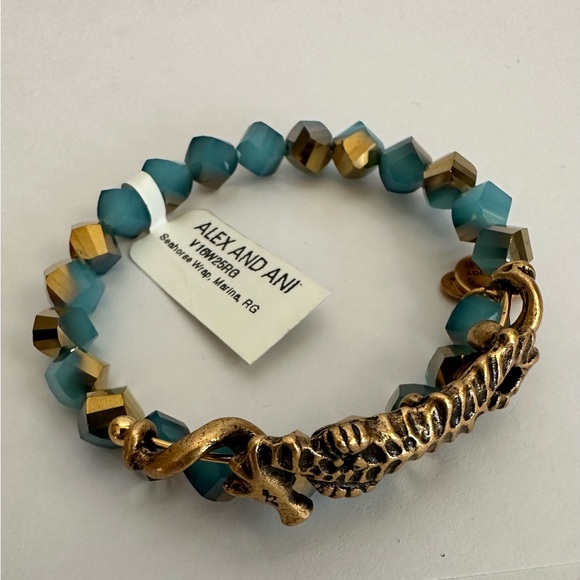 Alex & Ani Gold seahorse bracelet wrap - Picture 1 of 4